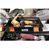 Image 1 : TOOL BOX & ASSORTED DRILLS