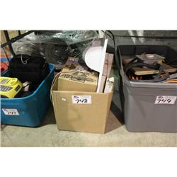 BIN OF WIRES & TOOLS