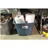 Image 1 : BIN OF CLEANING ITEMS & MISC