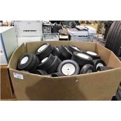 BIN OF NEW WHEEL BARROW TIRES
