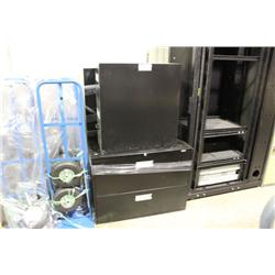 3 BLACK FILE CABINETS