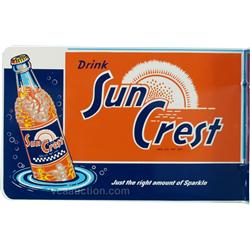 Drink Sun Crest Double Sided Flange Tin Sign