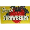 Image 1 : "Fresh Strawberry" Tin Fruit Stand Sign