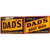 Image 1 : Lot Of 2 Dad's Root Beer Self-Framed Embossed Tin Signs