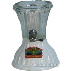 Early Countertop Porcelain & Glass Green River Liquid D