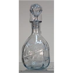 Glass Enameled Back Bar Whiskey Bottle "Old Mildford"