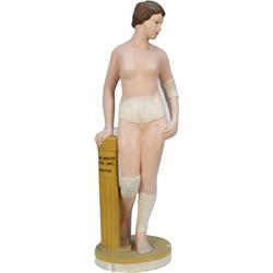 Early Store Countertop Chalkware Corset Figural Display