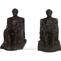Lot Of 2; Set Of Cast Aluminum Abraham Lincoln Figural