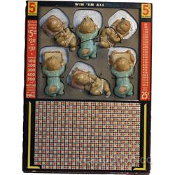 Very Rare "Win 'Em All" Unpunched Punchboard