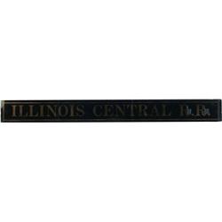 "Illinois Central R.R." Reverse Glass Sign