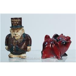 Lot Of 2 Early Countertop Banks: