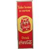 Image 1 : Drink Coca Cola Self-Framed Embossed Tin Sign