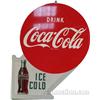 Image 2 : Drink Coca Cola Die-Cut Double Sided Flange Tin Sign
