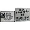 Lot Of 2 Tin "No Trespassing" Signs: