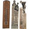 Image 1 : Lot Of 3 Wood Signs w/ Thermometers: