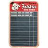 Image 1 : "Friskies Dog Food" Self-Framed Tin Chalkboard Price Gu