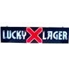 Image 1 : "Lucky X Lager" Porcelain & Neon Can Sign