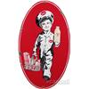 Image 1 : Arden Dairy Little Delivery Boy Oval Porcelain Sign