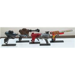 Lot Of 5 Early Toy Guns On Stands: