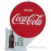 Image 1 : Drink Coca Cola Double Sided Flange Tin Sign