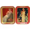 Image 1 : Lot Of 2 Vintage Coca Cola Tin Serving Trays: