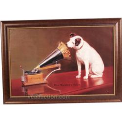 Victor Phonograph Player "His Masters Voice" Print
