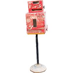 Antique Coin-Op Turn-Of-The-Century Metal Pencil & Pape