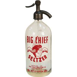BIG CHIEF Seltzer Bottle By Coca Cola Bottling Co. Stoc