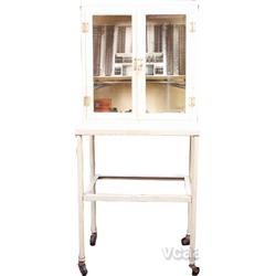 Early Metal Floor Model Optometrist Medical Cabinet