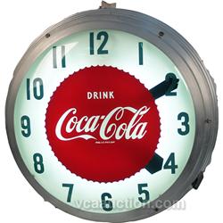 Wall Mount Metal & Glass Light-Up Diner Style Coca Cola