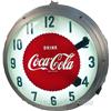 Image 1 : Wall Mount Metal & Glass Light-Up Diner Style Coca Cola