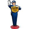Image 1 : Metal Coca Cola "Slow School Zone" Traffic Cop Figure