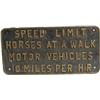 Image 1 : Embossed Cast-Iron Speed Limit Sign