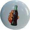 Image 1 : Coca Cola White Aluminum Button Sign