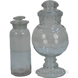 Lot Of 2 Glass Items: