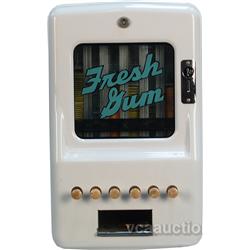 1 Cent Wall Mount Metal 6-Column Gum Vending Machine