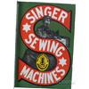 Image 1 : Singer Sewing Machine Double Sided Flange Porcelain Sig