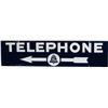 Image 1 : Bell System "TELEPHONE" Double Sided Porcelain Sign