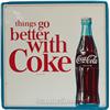 Image 1 : "Things Go Better With Coke" Self-Framed Tin Sign