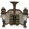 Image 1 : Electric Fancy Hanging Embossed Brass Chandelier,