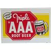 Image 1 : Triple AAA Root Beer Self-Framed Embossed Tin Sign