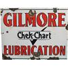 Image 1 : "Gilmore Lubrication" Double Sided Porcelain Sign