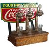 Image 1 : Oak & Brass Soda Fountain 3 Spigot System