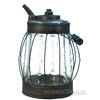 Image 1 : Early Glass & Cast-Iron Kerosene Oil Container