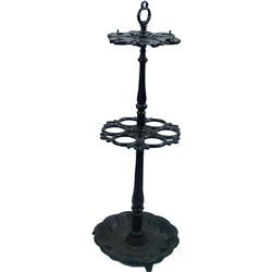 Cast-Iron Floor Model Pool Cue Rack