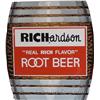 Image 1 : Richardson Root Beer Embossed Barrel Shaped Tin Sign