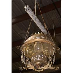 Antique Hanging Pull-Down Lamp c1880's