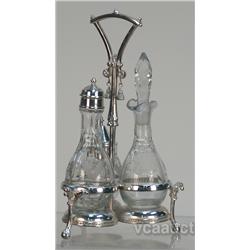 Early Silver Plate Cruet Set c1900-1910