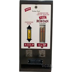 Coin-Op Wall Mount Metal Cigar Dual-O-Matic Vending Mac