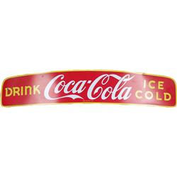"Drink Coca Cola Ice Cold" Porcelain Truck Side Sign c1